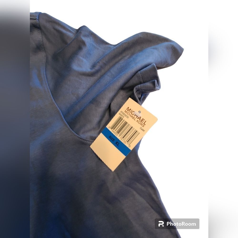 Michael Kors golf style shirt, blue NWT, men's size XL - Picture 7 of 7